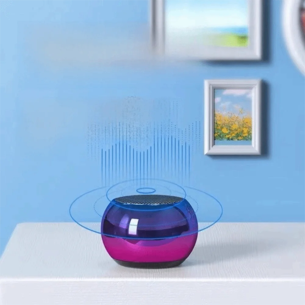 Mini Bluetooth Speaker Keychain Metal Shell Compact Size Wireless Speaker Keychain Dual Color Stereo Sound