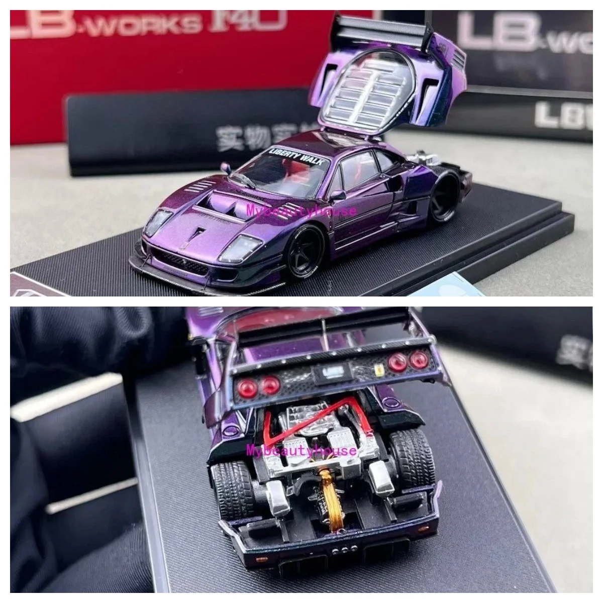

Металлическая модель автомобиля Star 1:64 Purple F40 LBWK Racing Sports, лимитированная серия, из сплава