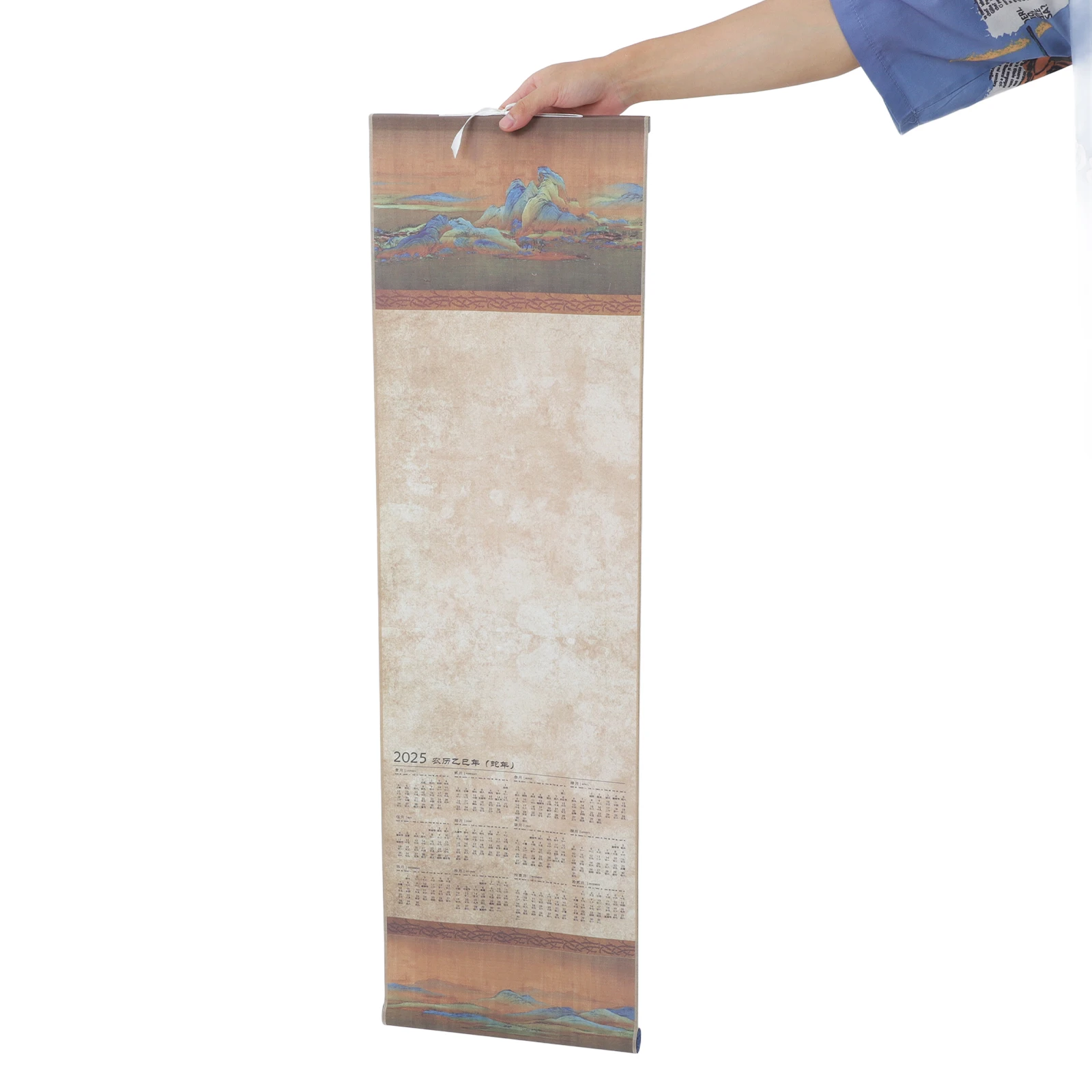 2025년 벽걸이 달력 종이 블랭크 스크롤 중국 서예 그림 쓰기용 롤 달력 가정용