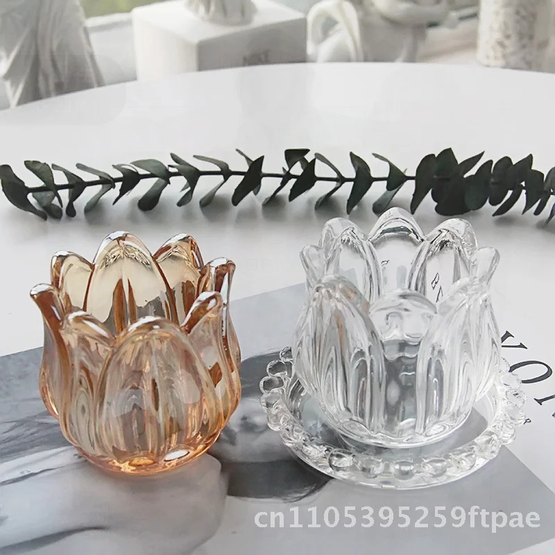 Vintage Glass Candle Holder Tu - đánh giá và giá Amber Jar Candle
