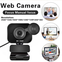 1080P Webcam HD 30FPS Built-in Noise Canceling Mic 360° Rotation Plug Play Ultra-Low Power Consumption For PC Mac Android
