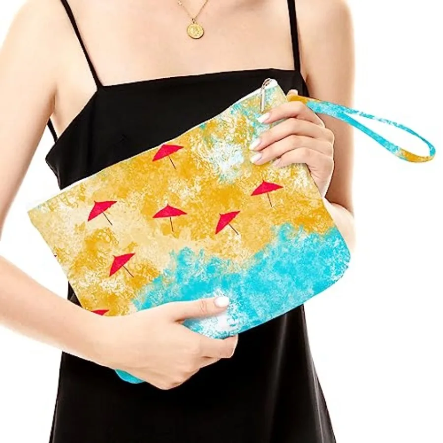 Fokongna Travel Makeup Bag - Wet Dry Bag for Swimsuit, Beach Pool Diapers, Dirty Yoga Gym Clothes - Zipper Pouch for Women, Sis