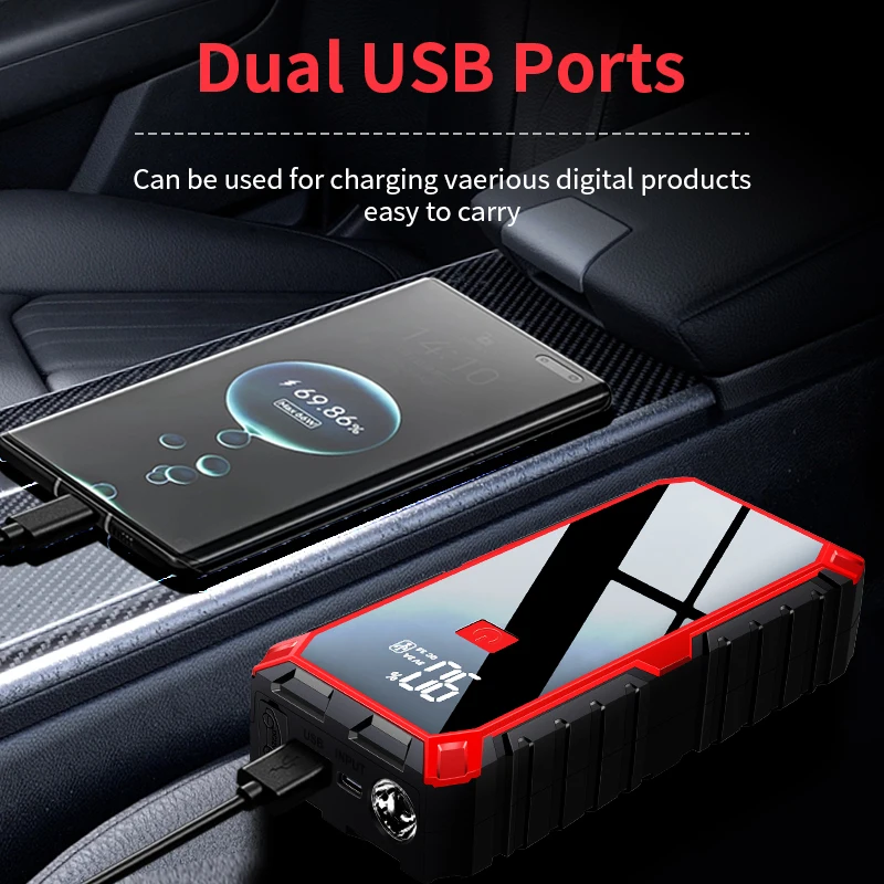 20000mah Car Jump Starter Portable Emergency Starting Device Petrol Diesel 1000A Car Charger Battery Booster Articles For Cars