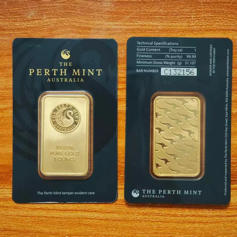 Nichtmagnetischer Argor Heraeus Goldbarren 1 Unze 24k vergoldetes Messing Goldbarren Kunsthandwerk Geschenke für Sammler