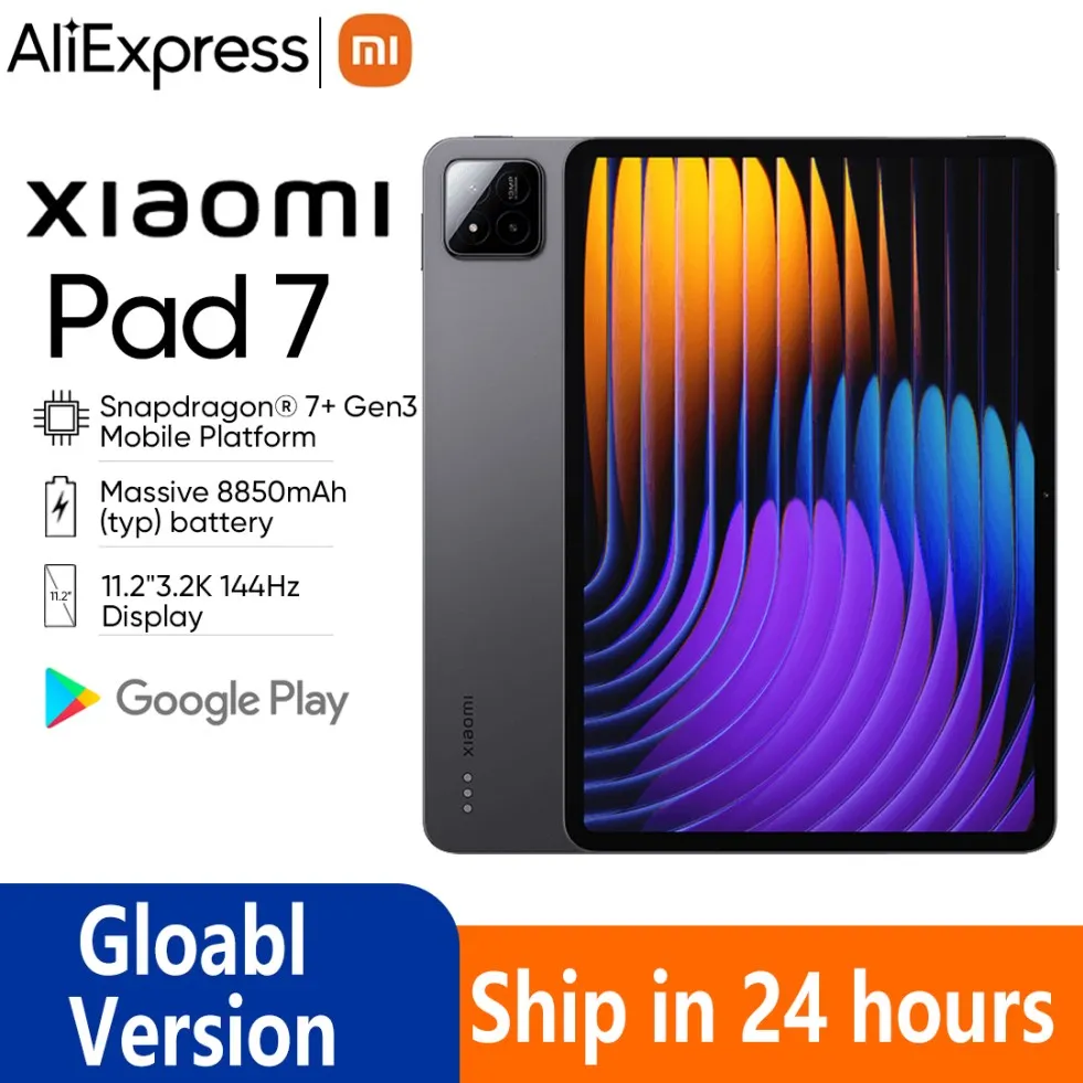 Global Version Xiaomi Pad 7 Snapdragon 7 + Gen 3 Octa-core CPUแท็บเล็ต 8850MAh 13MPกล้อง 11.2 "3.2Kจอแสดงผล 144Hz 45Wชาร์จ