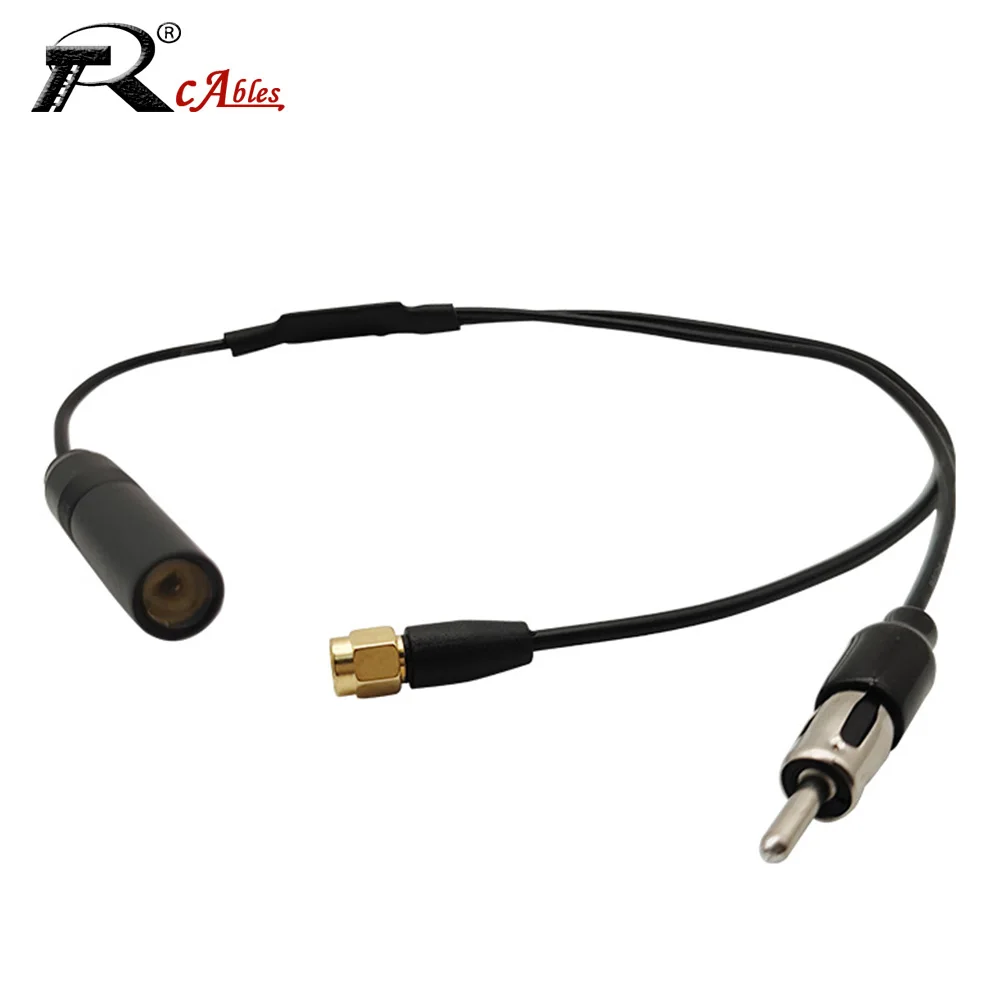 

1PC Car Radio Antenna Extension Conversion Cable FM to SMA Plug Car Lantern Head Adapter Cable