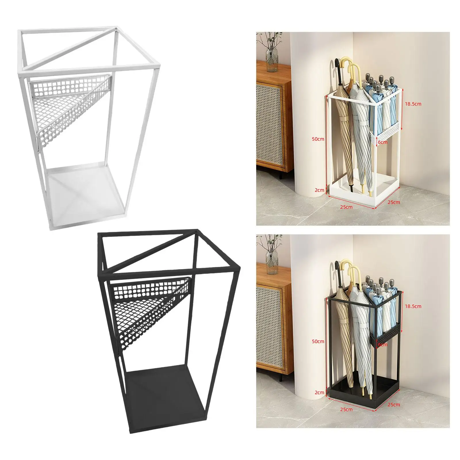 Storage Solution for Umbrellas with Square Bucket Design for Entryway