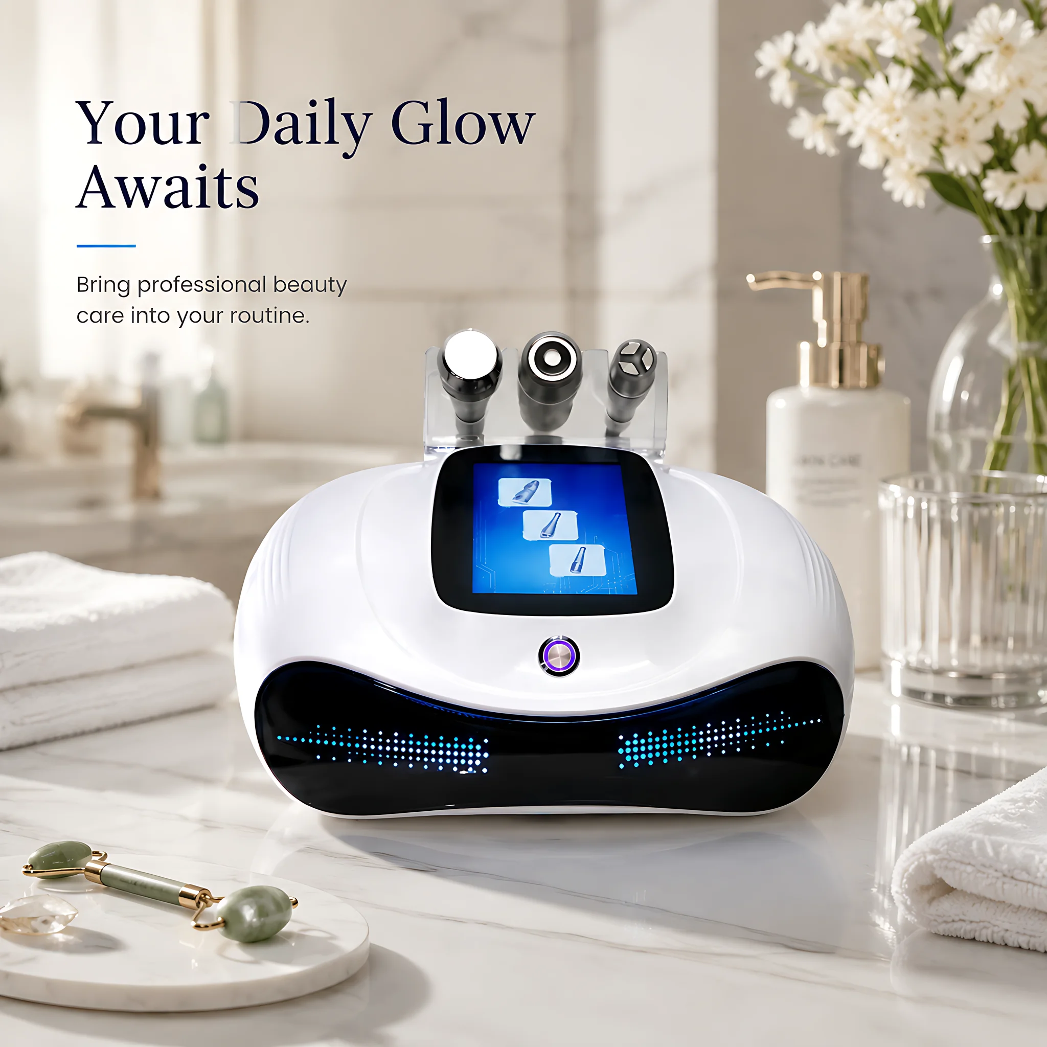 A new beauty device – the facial lifting and firming device, which activates cellular skin repair and anti-aging functions,