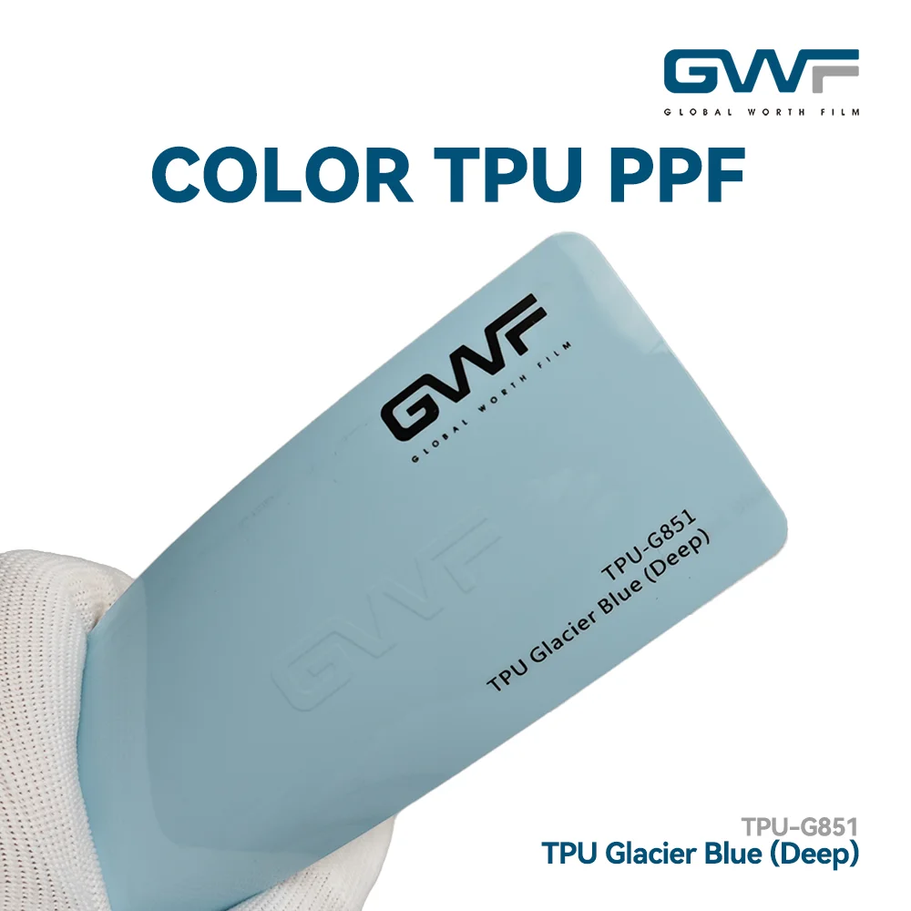 

Deep Glacier Blue Color Changing TPU PPF Heat Repair Auto Body Protective Film Roll