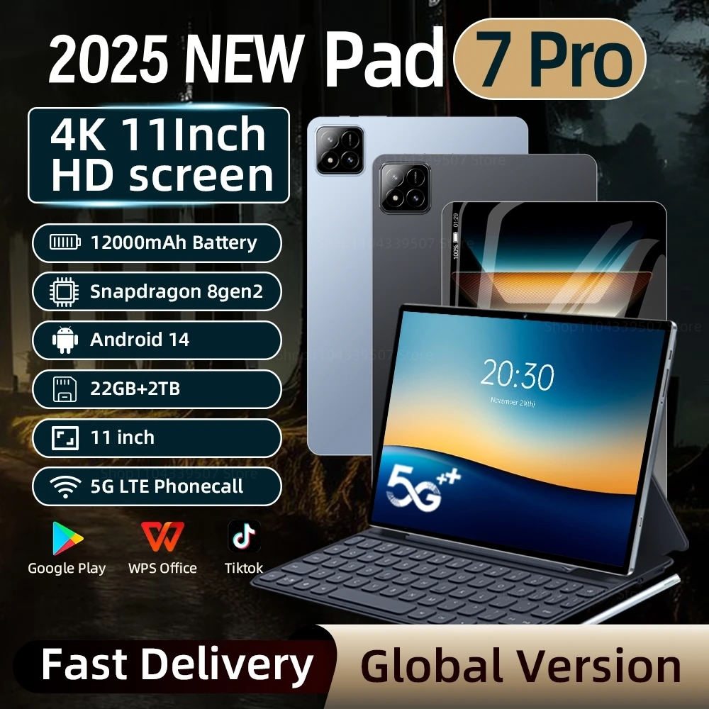 �y�Z�[�����zPad 7 Pro Android 14 �^�u���b�g WiFi 12000mAh 5G �f���A��SIM GPS �w�K �I�t�B�X GPS 22TB+2TB Snapdragon 8gen2 �O���[�o���� �^�u���b�gPC