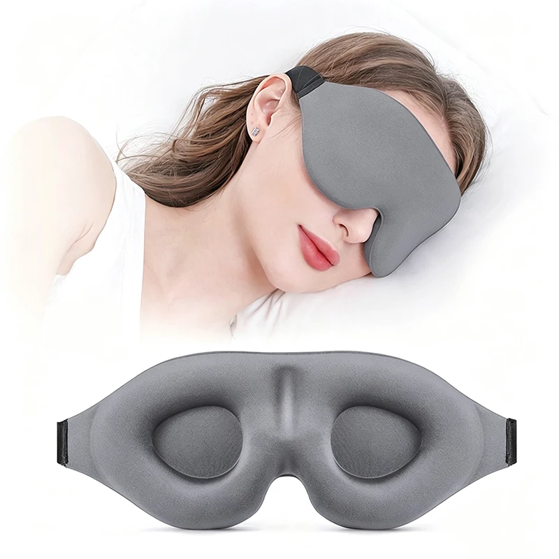 3D-Schlafmaske, Lichtblockierende Schlafmaske für die Augen, Weiche Schlafhilfe-Augenmaske für Reisen, Augenschutz, Atmungsaktive Schlafmaske für die Nacht