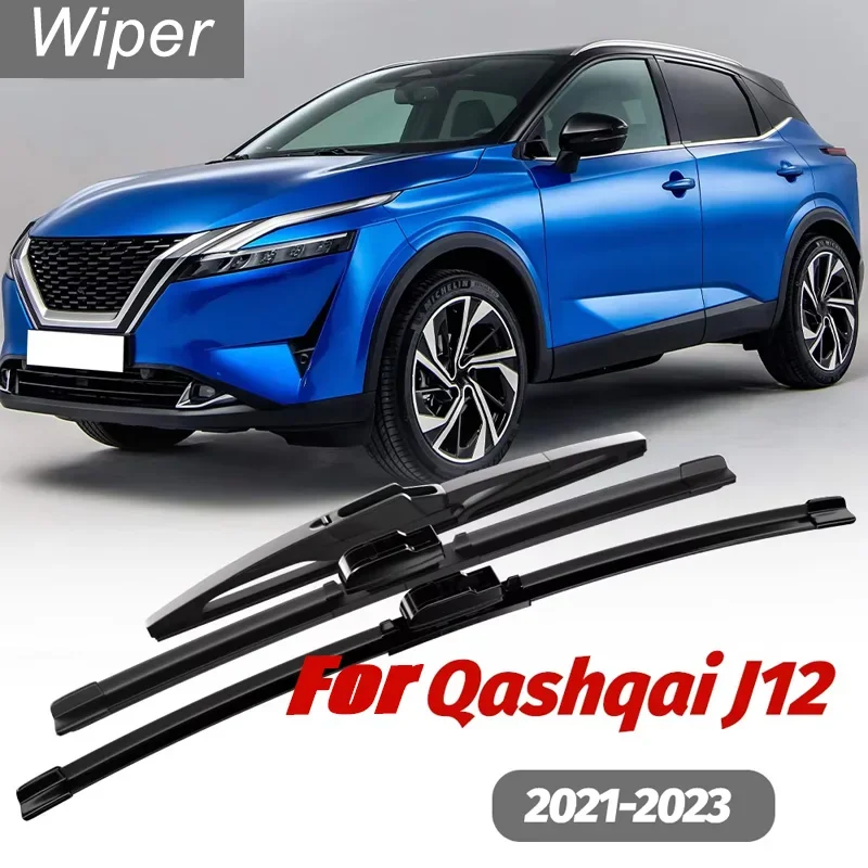 1set Front & Rear Windshield Wiper Blades Windscreen Wipers For Nissan Qashqai J12 2021-2023 2022 Accessories