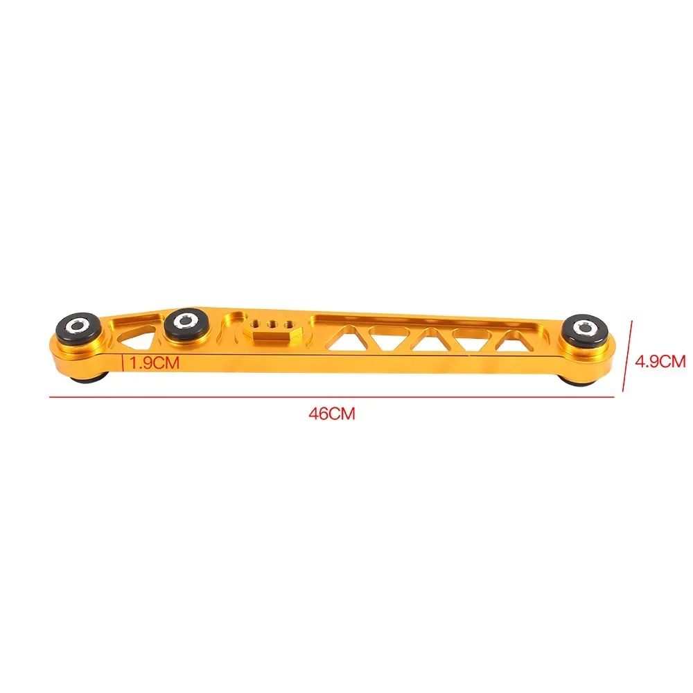 Durable Rear Lower Control Arms LCA with Rear Lower Tie Bar with Rear Subframe Brace Red Sliver For 1996-2000 Honda Civic EK