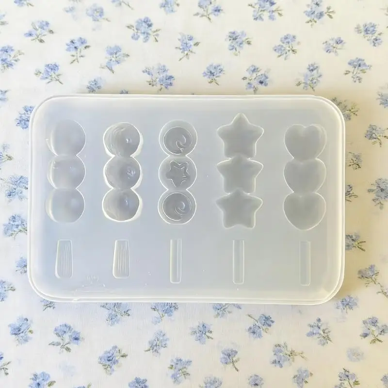 Silicone Mold For Making Skewered Dango Shaped Resin Jewelry DIY Crafts C71A