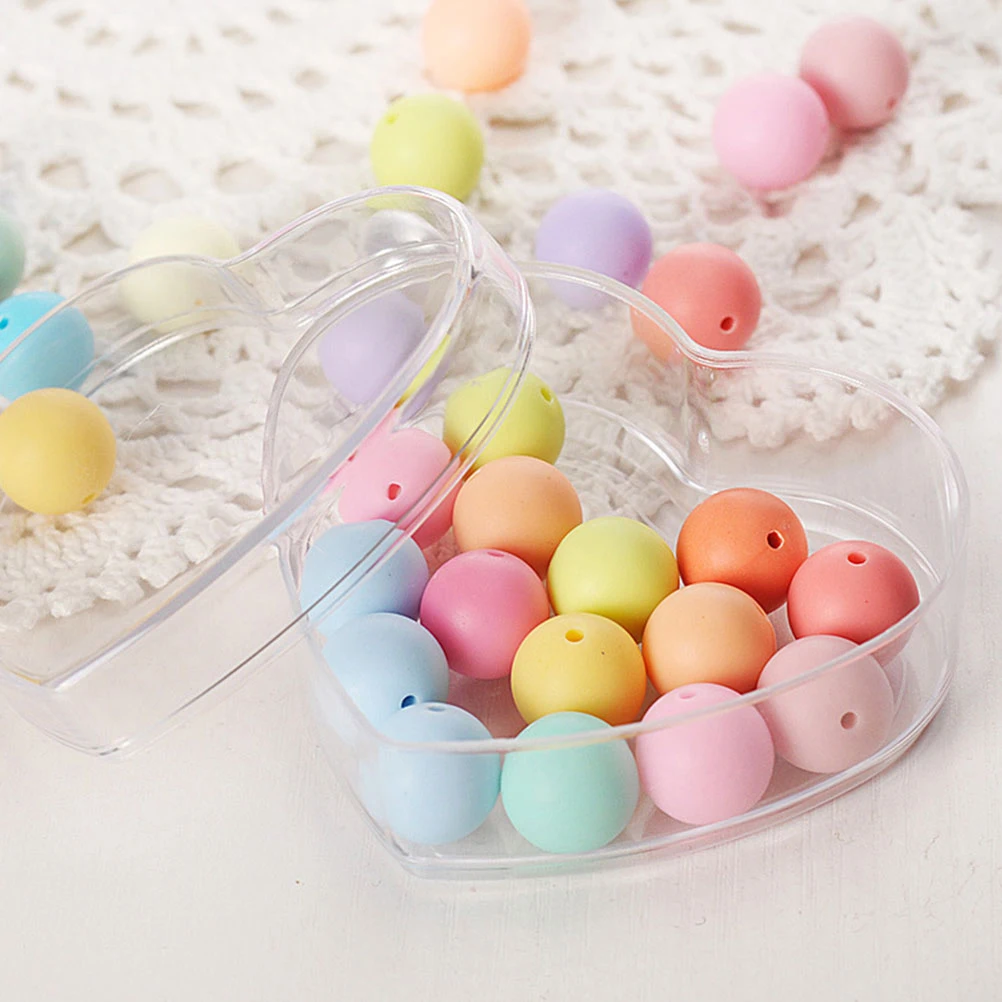 

8 Pcs Heart Shaped Storage Box Clear Candy Boxes Party Manicure Container Plastic Transparent Treat