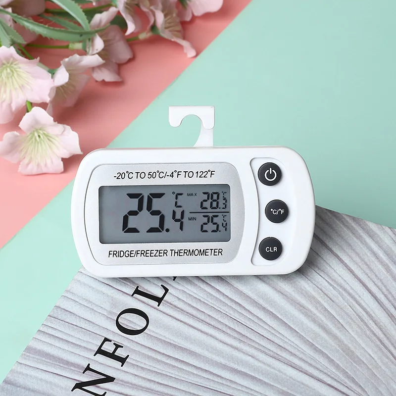 

Electronic Digital Thermometer Max/Min Record Waterproof Mini Thermometer LCD Magnetic Back& Hook for Kitchen Home Restaurant