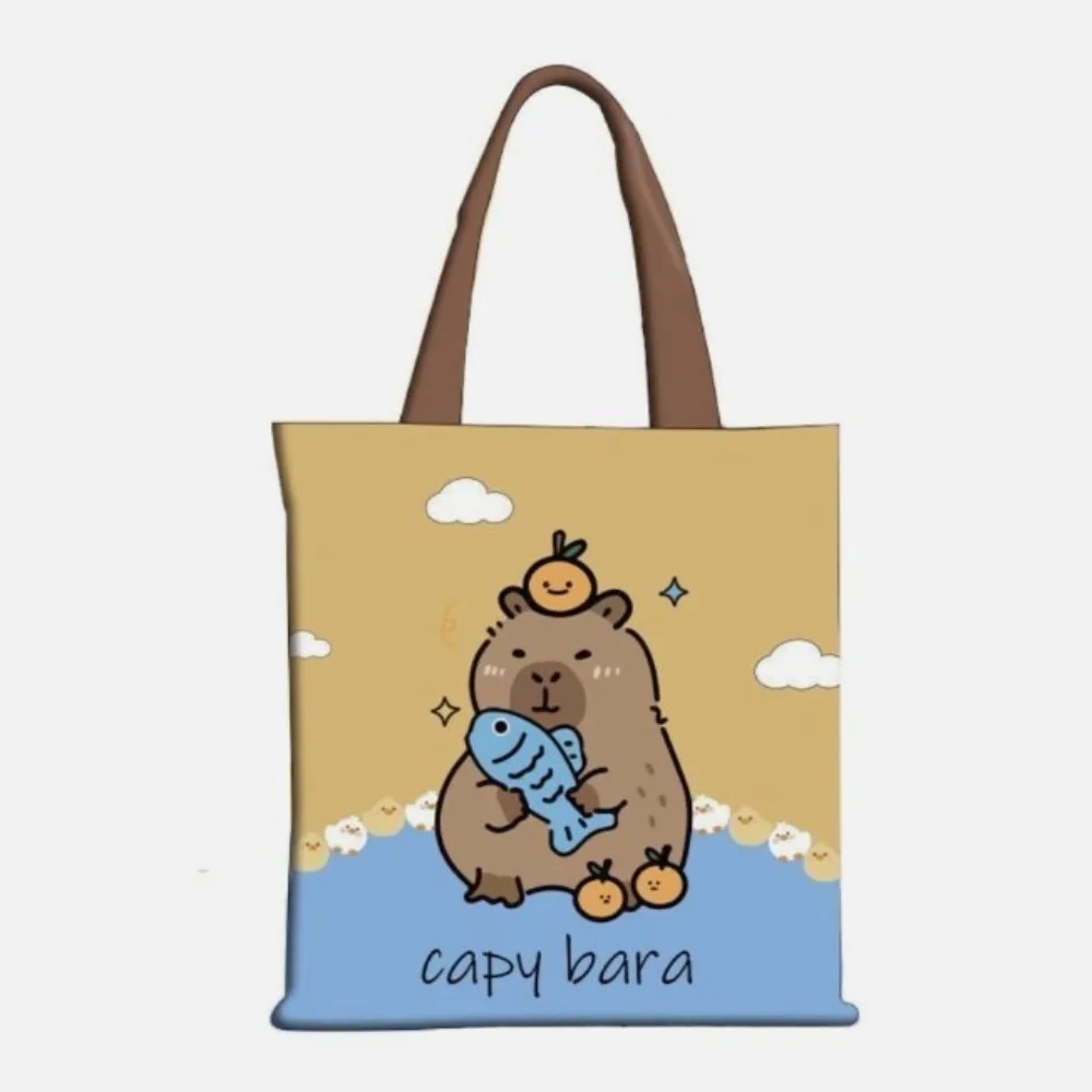 Tote Bag Cute Capybara Bags School Bag Large Capacity Capibara Handbag Unisex