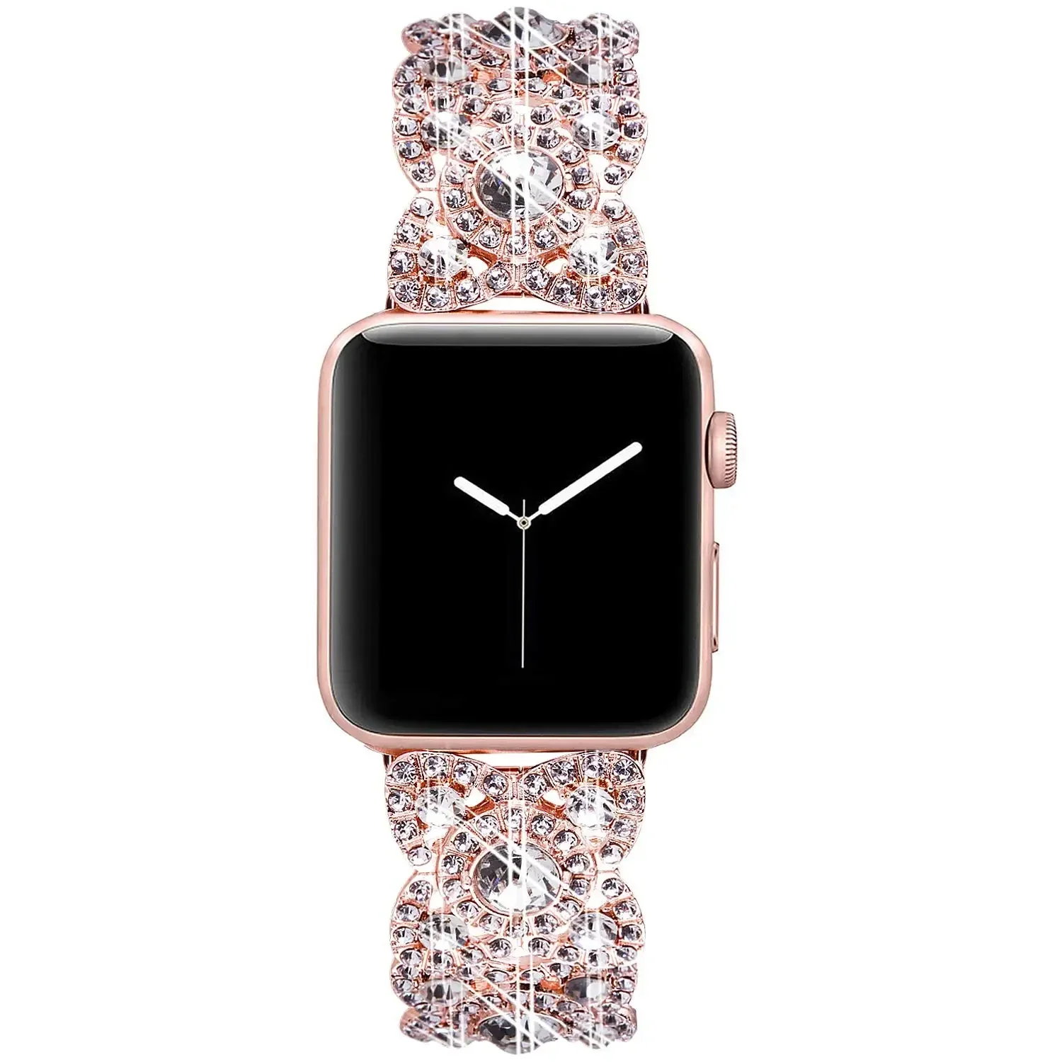 Bling Band for Apple Watch Ultra 49mm 45mm 44mm 42mm 41mm 40mm 38mm Diamond Metal Wristband Strap Iwatch Series 9 8 7 6 SE 5 4 3