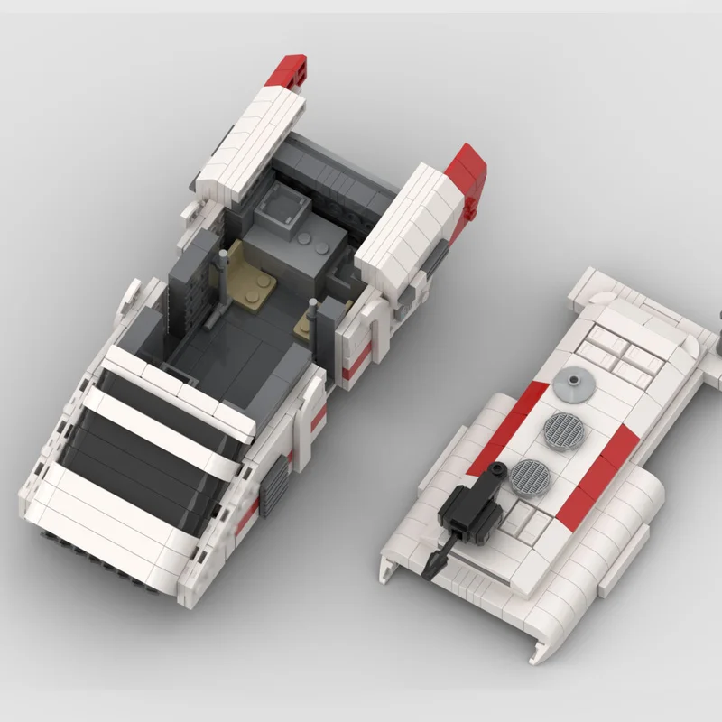 613 PCS Minifigure Scale Speeder Truck MOC Customize Modular Building Block Creative Design Educational DIY Toy Christmas Gift