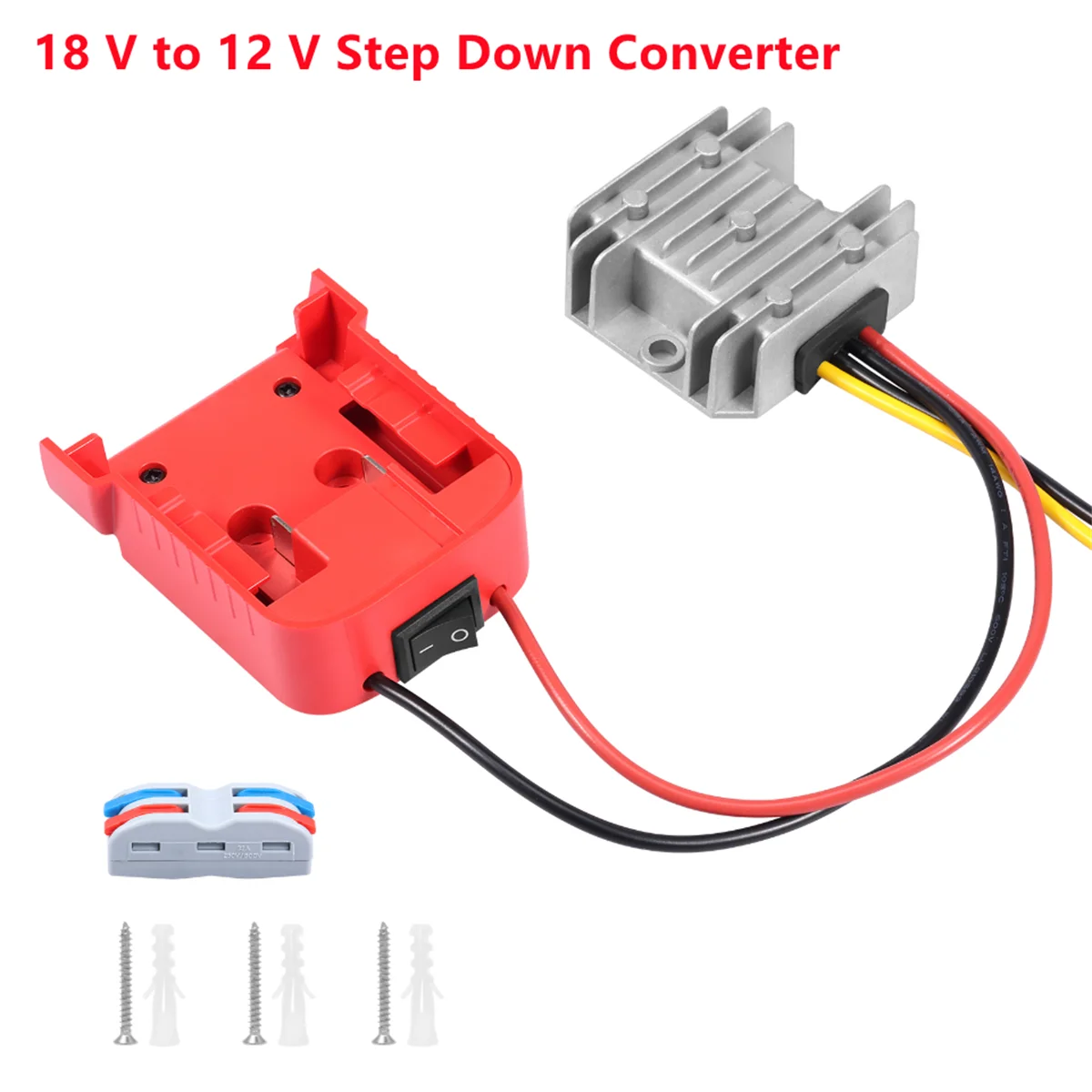 

18V to 12V Step-Down Converter for Milwaukee M18 Series 18V Battery DC 12V 20A 240W Voltage Reducer Regulator for Lights DIY Toy