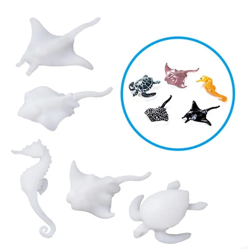 Seahorse Fish Model Resin مملوءة راتنجات الإبوكسي القالب 3D ملحقات المناظر الطبيعية المصغرة للمجوهرات DIY Craft Making E0BF