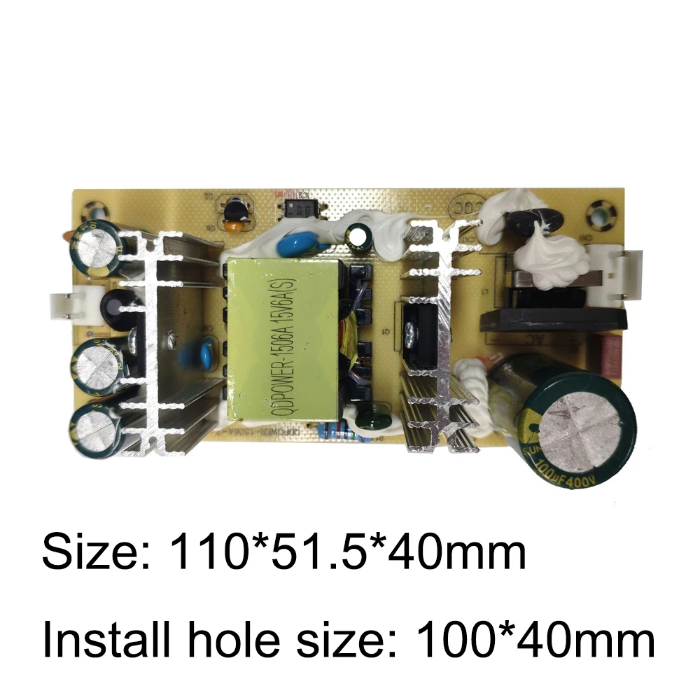 Switching Power Supply Board 15V 6A AC-DC Converter AC100-240V to 15V 90W Buck Power Module with Overload/Overcurrent Protection