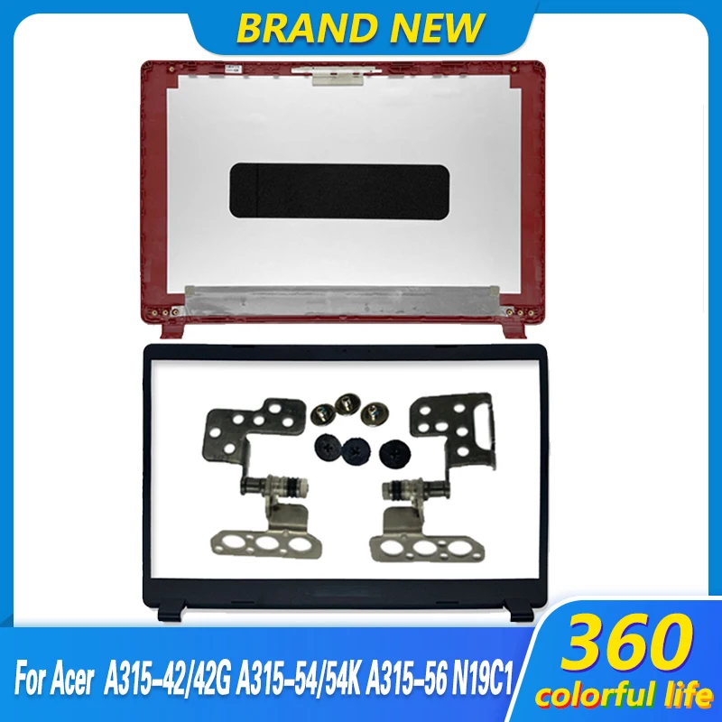 Novo para acer aspire 3 A315-54 A315-42 A315-42G A315-54K n19c1 portátil lcd capa traseira/moldura dianteira/dobradiças 15.6 Polegada caso superior vermelho