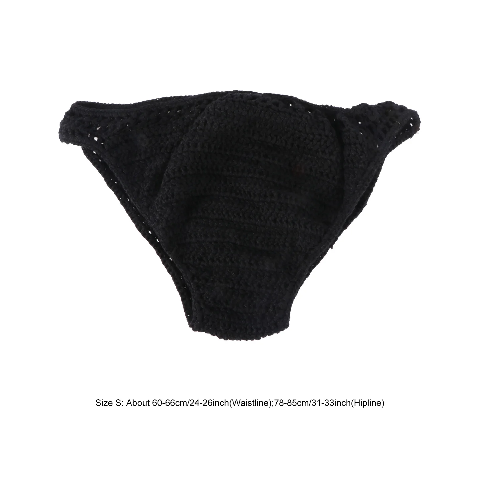 

Knitted Short Bikini Briefs Women Low Rise Beachwear Black S Breathable Seaside Underpants Girl Summer Swimming Underwear Pool