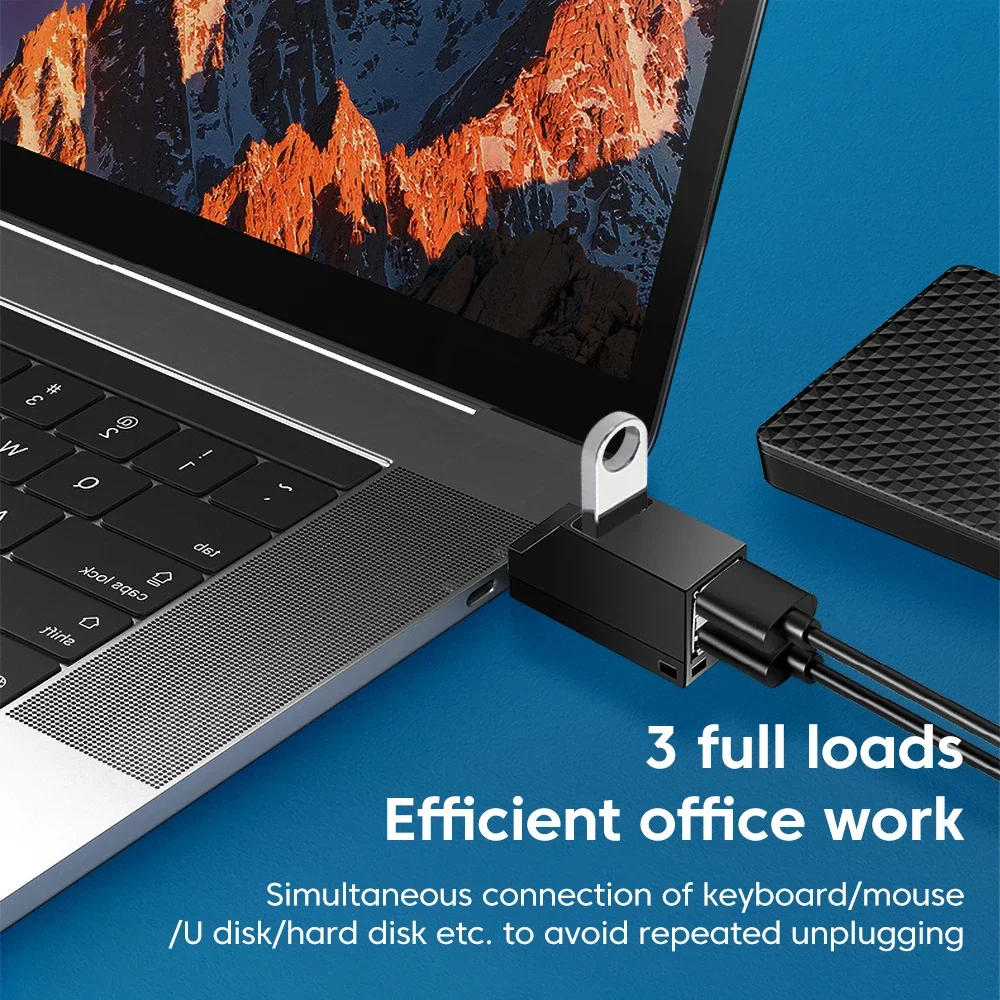 Mini 3 Port USB 3.0 Hub Splitter 5Gbps High Speed USB Expander Adapter Portable OTG Hub For Laptop PC Computer Accessories