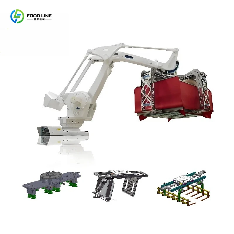 Customized Good Selling Robot Palletizing Stack Flitting Handling Pneumatic Robot Clamper Gripper Robot Grab Clam Bag Arm