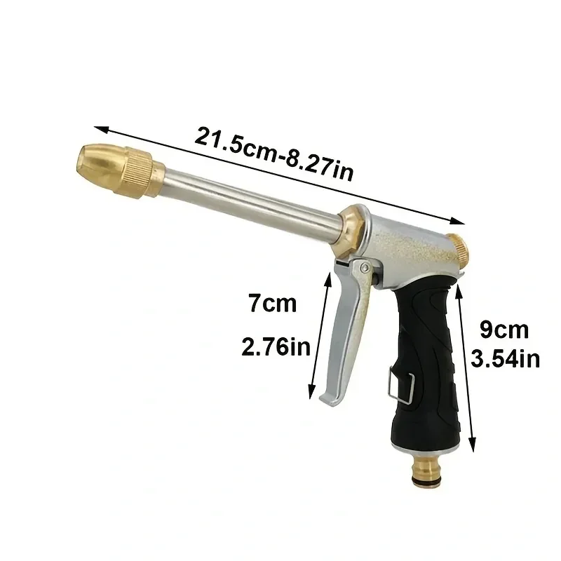 1PC High-Pressure Water Gun, Used For Car Washing And Garden Irrigation Nozzle, Garden Water Hose Spray, Cleaning Tools