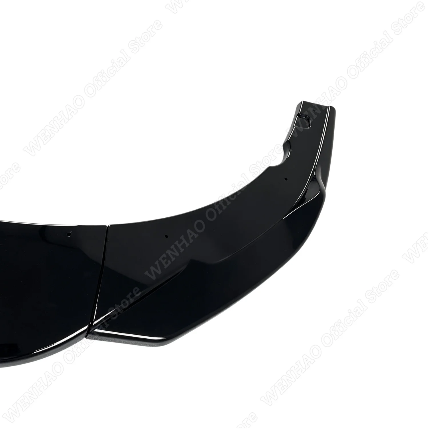3-teiliger ABS-Kunststoff Frontspoiler in glänzendem Schwarz für VW Golf MK8 GTI R-Line 2020 - 2024, Frontlippe, Kinnverkleidung, Bodykit, Tuning – Detail 4
