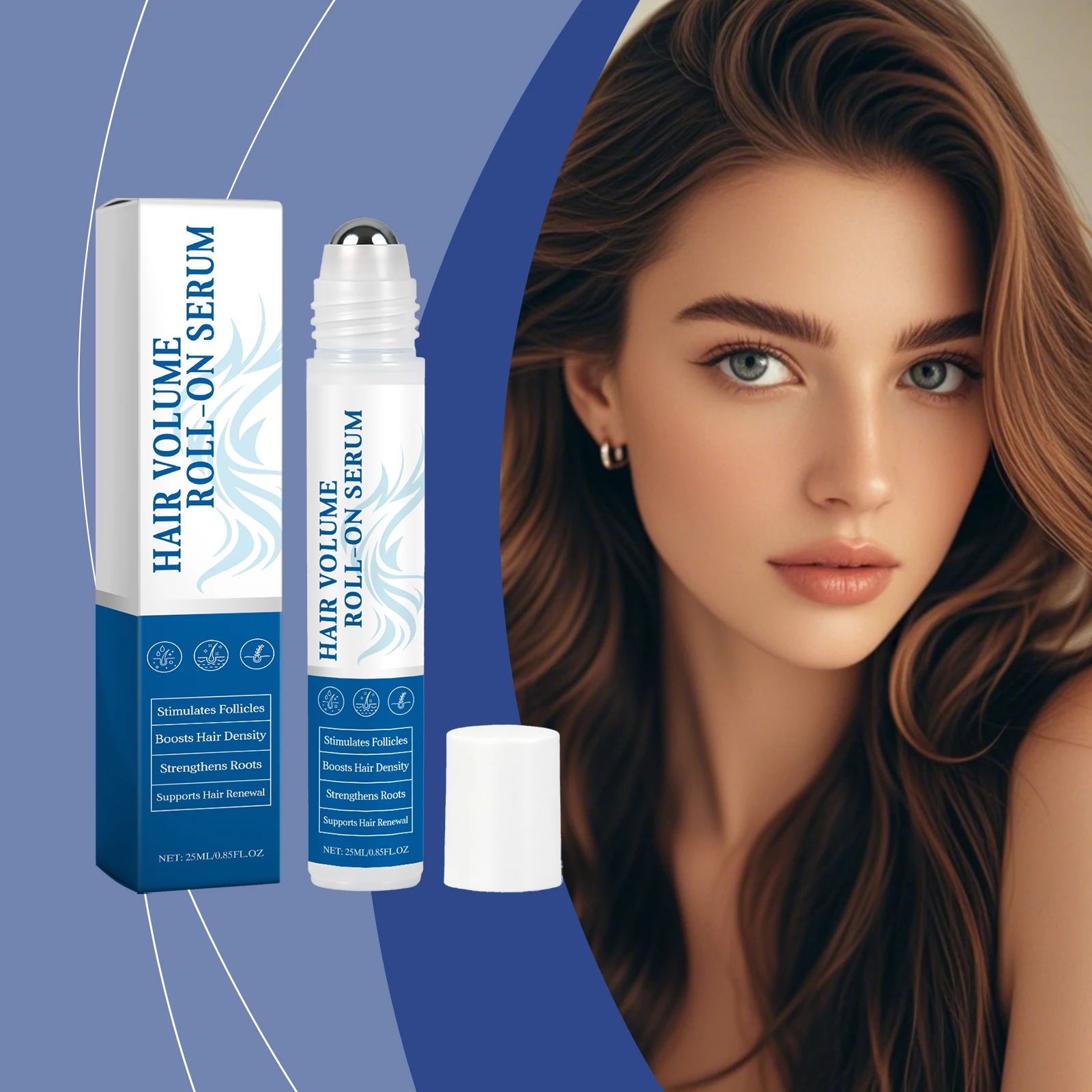 

Hair Growth Roll on Serum Strengthening Hair Root Damaged Hair Care Repair Hair Thinning Treatment for Hair Loss Prevention 25ml