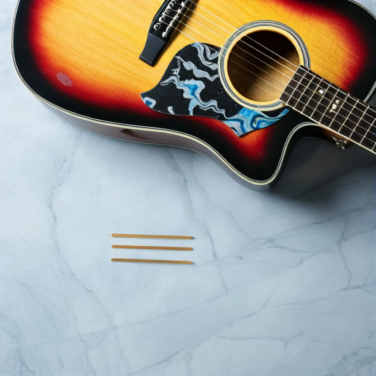 3Pcs Guitar Nut Spacer Height Adjustment Shim 72x2.8mm 0.5 1.0 2.0mm Saddle Heightening Spacer Acoustic Electric Guitar