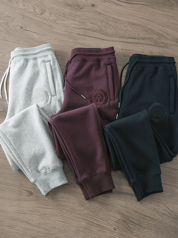 

Мужские зимние спортивные брюки на флисовой подкладке с вышивкой FCE, повседневные брюки, молодежные, модные, облегающие, длинные штаны