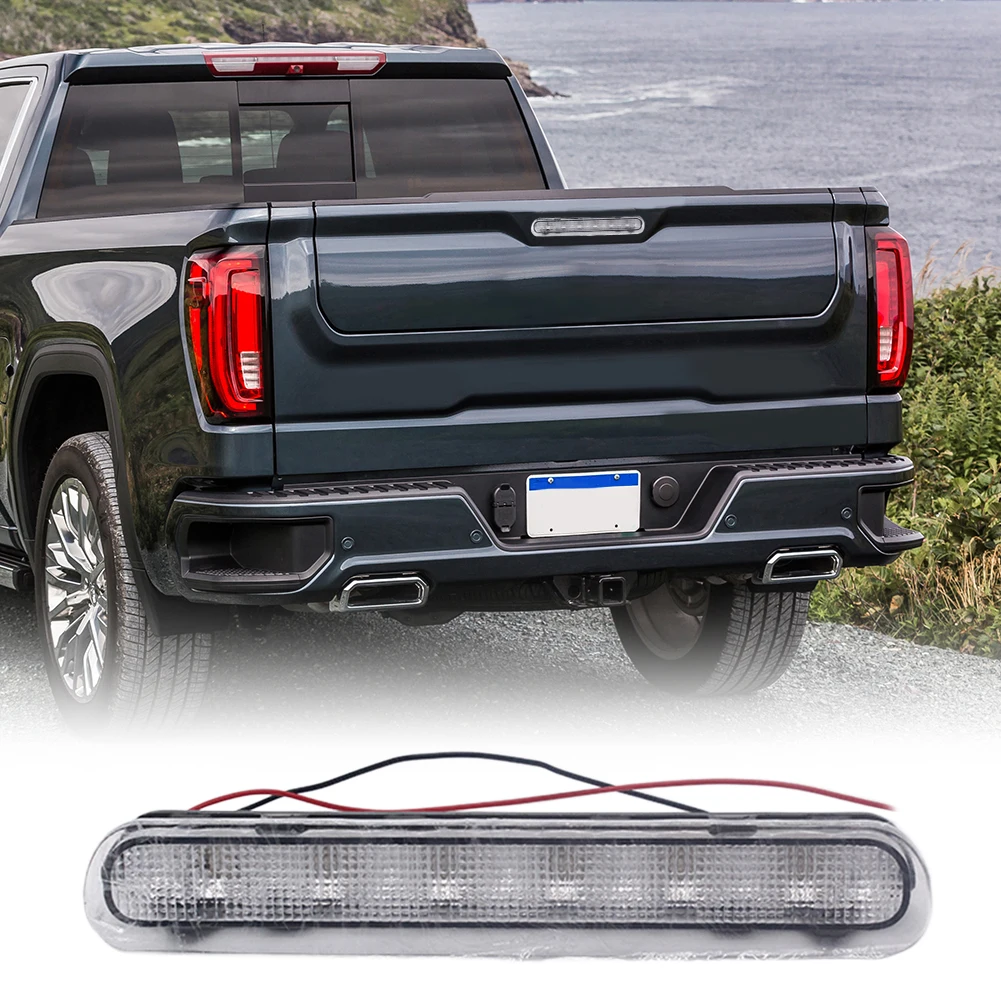 Smoked Rear 3rd Brake Light Black 3rd Brake Stop Light Lamp High Mount Third Brake Light for Toyota Hilux VIGO SR5 MK6 05-14