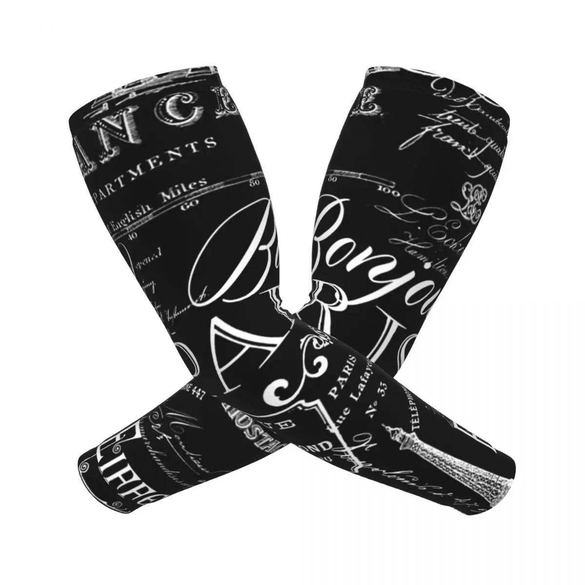 نمط حياة باريس الفرنسي الكلاسيكي مع أكمام أذرع تبريد برج ايفل للرجال والنساء للحماية من أشعة الشمس فوق البنفسجية وتغطية الوشم الرياضية وركوب الدراجات