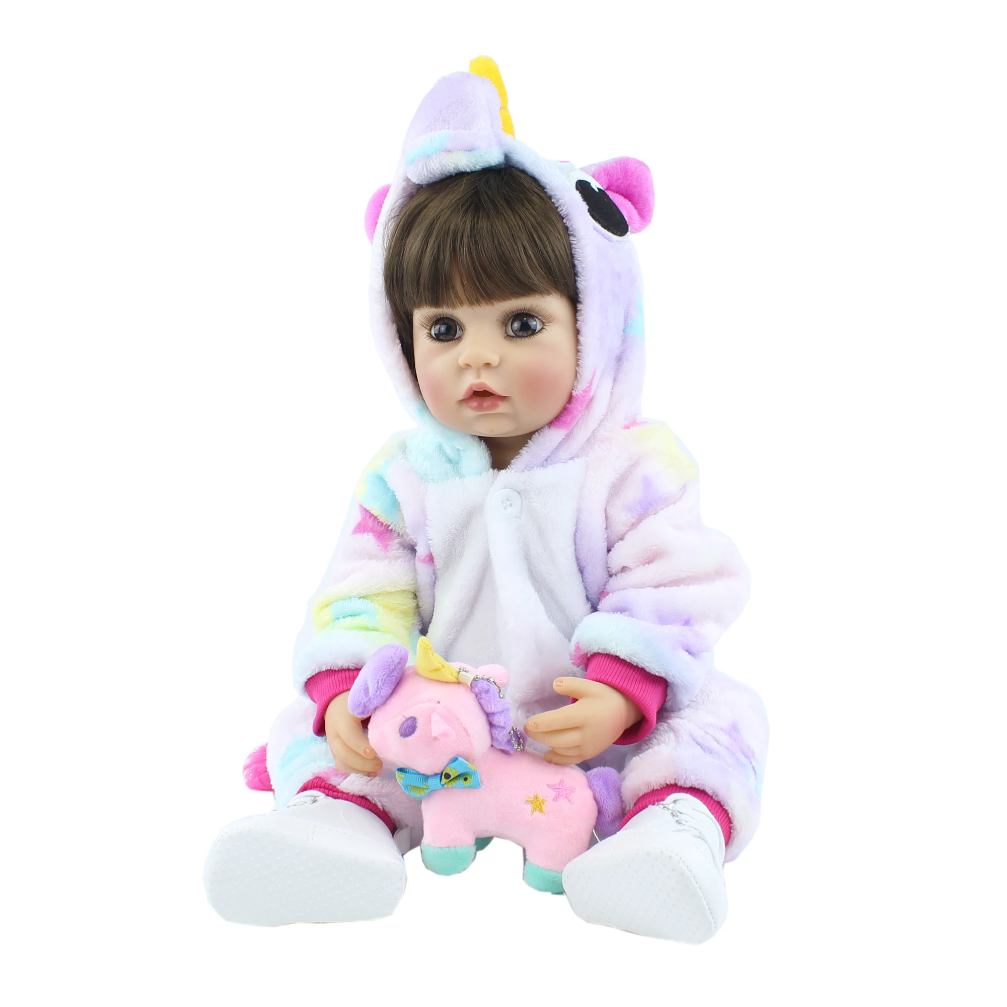 55cm Full Silicone Body Reborn Baby Doll Toy 22 inch Newborn Princess Babies Toddler Bebe Boneca Bathe Toy Child Birthday Gift