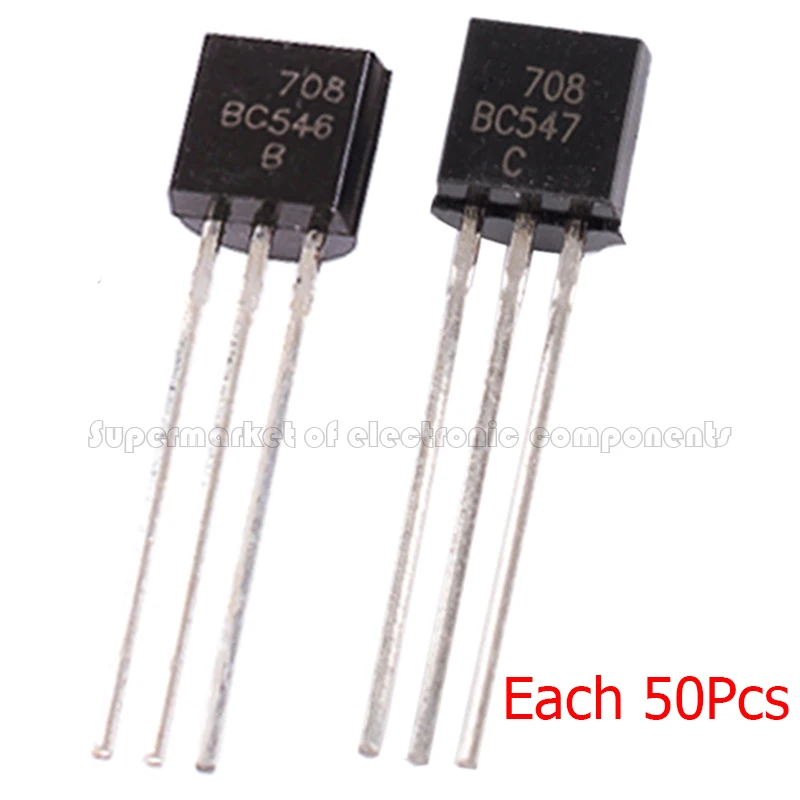 100PCS BC547C BC546B TO-92 (BC547+BC546) Each 50Pcs TO92 547C New Triode Transistor