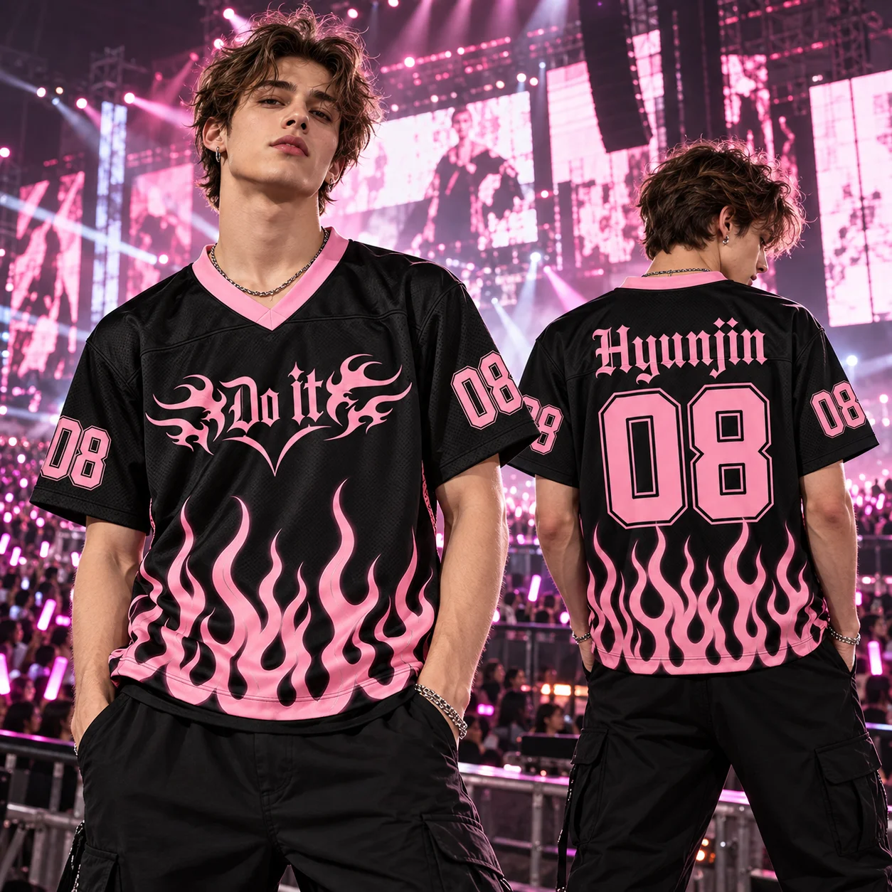 Kpop Jersey for Stay Run It Concert High Quality Football Jersey Men 3D Printed Sports T-Shirt Quick Dry Short Sleeve for Fan