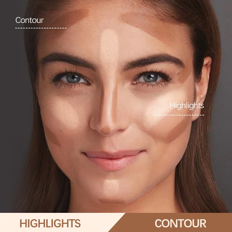 Alta Qualidade Profissional Maquiagem Base Creme Foundation para Rosto Corretivo Contorno para Rosto Bronzer Beleza Cosméticos Femininos