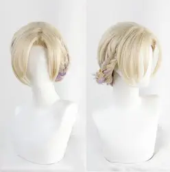 Twisted-Wonderland Vil Cosplay Wig Braided Heat Resistant Synthetic Hair Halloween Role Play Wigs