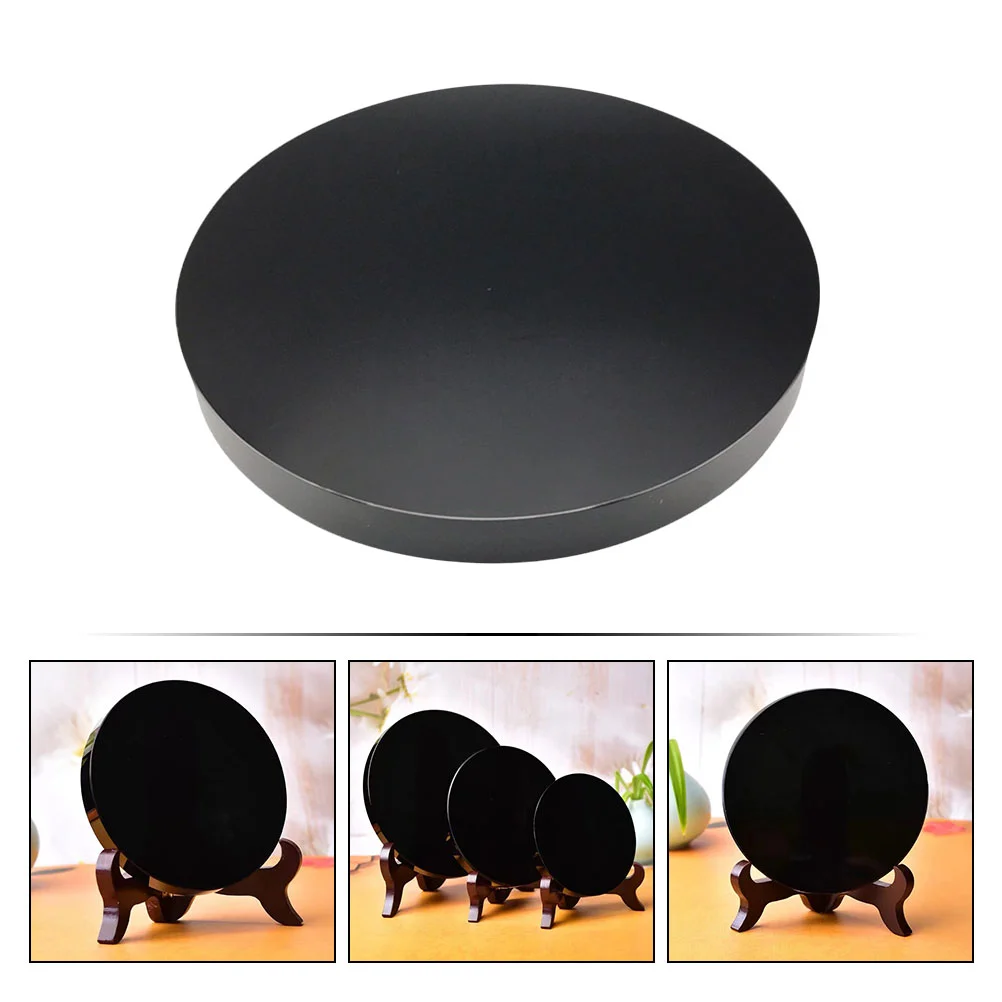 Gothic Obsidian Dining Table Base Witch Scrying Mirror Black Mirrors Divination