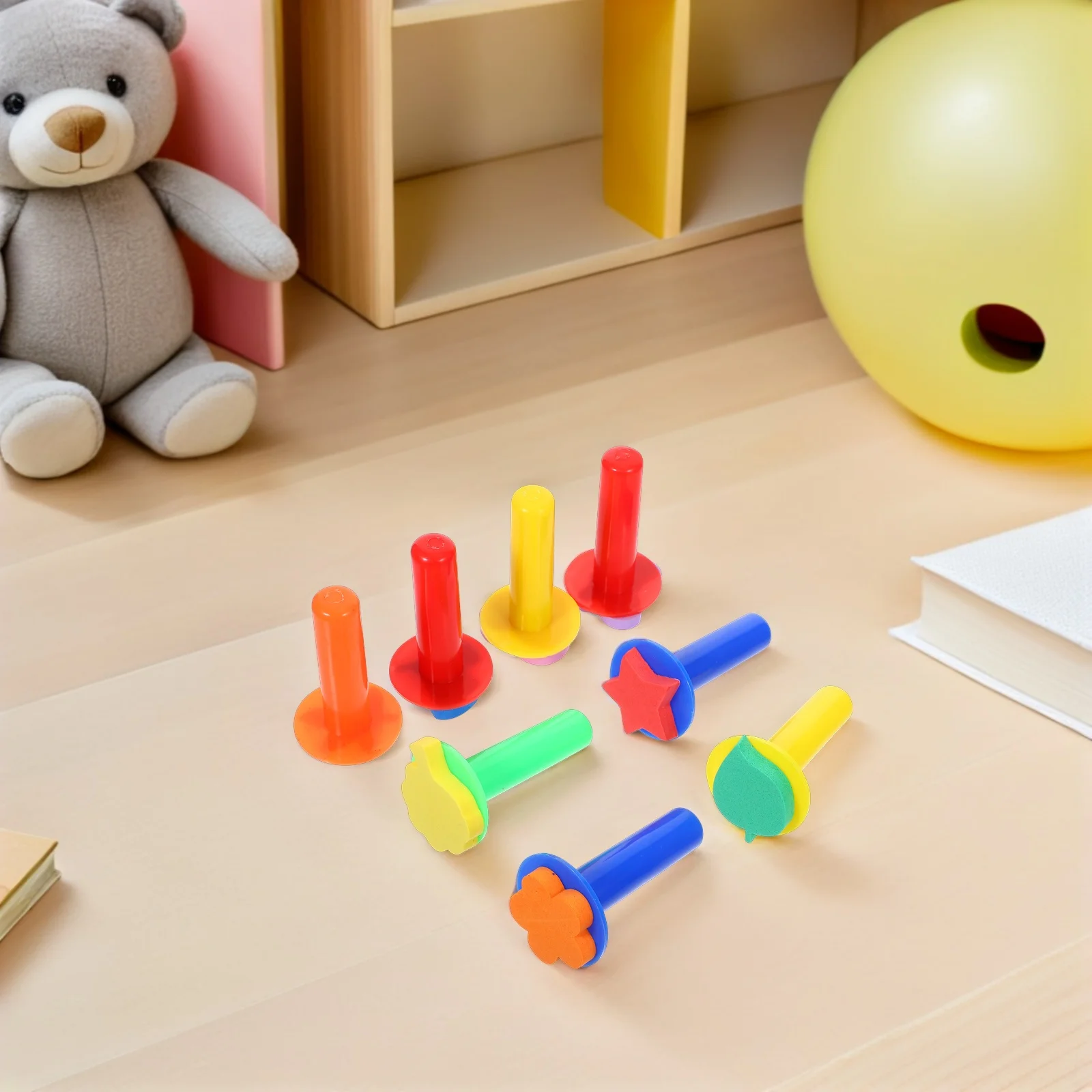 32 قطعة مجموعة طلاء الأطفال إيفا الإسفنج طوابع أنماط متنوعة لينة دائم سهلة الإمساك مثالية للعب الإبداعي والمحرك الدقيق