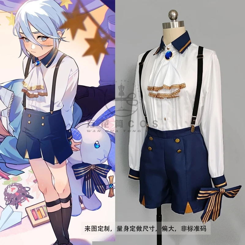 

COS-KiKi Anime Nu: Carnival Edmond Childhood Game Suit Cosplay Costume Handsome Uniform Halloween Party Outfit Custom Any Size