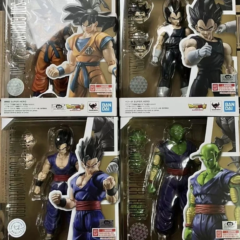 

Оригинальный Bandai 14 см Shf Dragon Ball Vegeta Son Goku Piccolo Son Gohan, супергерой, аниме, экшн-фигурка, модель игрушки, подарок для детей