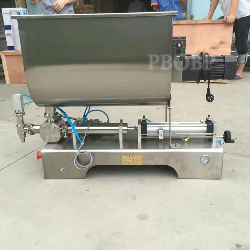 Including Tariffs Horizontal Pneumatic U-Shaped Heating Mixing Filling Machine for Cosmetics Food Beverages and Jam Sauce