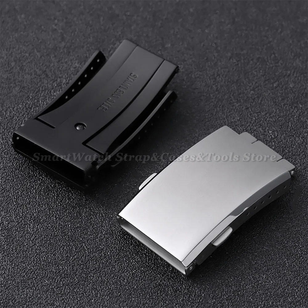 316L Solid Stainless Steel Watch Clasp 18/20/22mm Luxury Adjustable Folding Buckle Premium Metal Clasp Watch Repair Accessories image 6