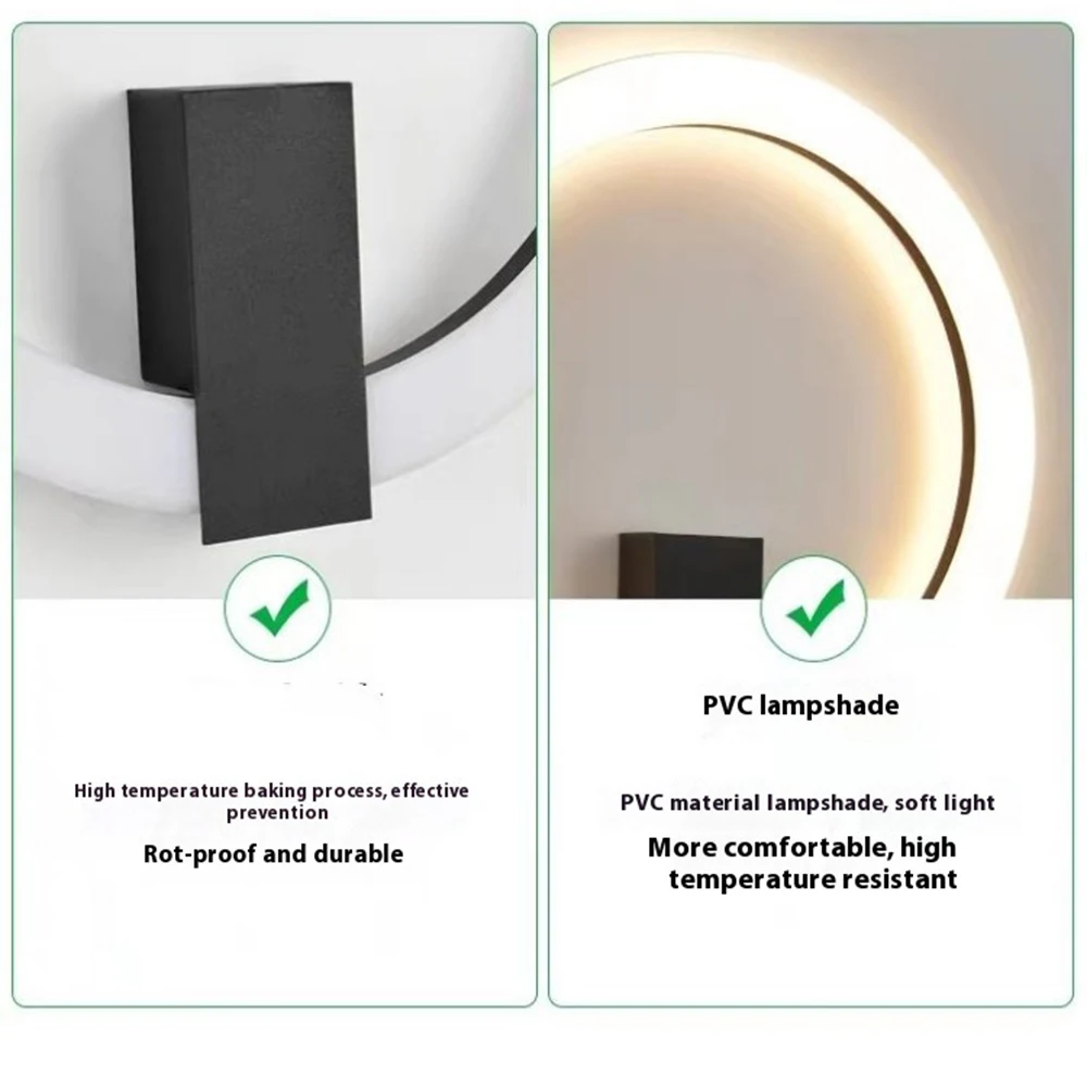 Moderna lâmpada de parede led preto ouro arandela para sala estar quarto luz cabeceira casa corredor decoração brilho iluminação