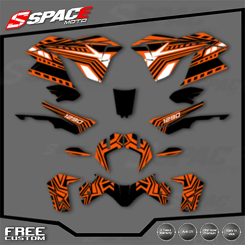 

SPACE Custom Motorcycle Graphics For KTM 2017 2018 2019 2020 ADV1290-R-S 17-20 ADV1290 Decal Stickers Kits 010